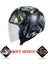 Sw 715 Poıson Black Grey Yellow Yarım Kask 1