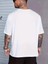 Sporda Günlük Hayata Giyilebilir Gym Baskılı Oversize Bisiklet Yaka Erkek T-Shirt - Beyaz 1