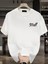20/1 Penye Compack Start All Over Baskılı Oversize Bisiklet Yaka Kısa Kol Yazlık T-Shirt - Beyaz 1