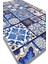 Patchwork Seramik Desenli Dokuma Tabanlı Yazlık Halısı Çini Desenli Oturma Odası Halısı 4