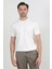 Erkek Bisiklet Yaka Kısa Kol Basic Triko T-Shirt Beyaz - 2501 1