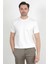 Erkek Bisiklet Yaka Kısa Kol Basic Triko T-Shirt Beyaz - 2501 3
