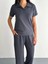 Osy Modal Yumuşak Dokulu Kumaş Kısa Kollu Yakalı T-Shirt Pantalon Ikili Takım- Antrasit 3