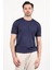 Erkek Bisiklet Yaka Kısa Kol Basic Triko T-Shirt Lacivert - 2501 3