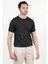 Erkek Bisiklet Yaka Kısa Kol Basic Triko T-Shirt Siyah - 2501 3