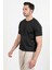 Erkek Bisiklet Yaka Kısa Kol Basic Triko T-Shirt Siyah - 2501 4