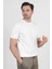 Erkek Bisiklet Yaka Kısa Kol Basic Triko T-Shirt Beyaz - 2501 4