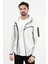 Erkek Fermuarlı Kapüşonlu Slim Fit Sweatshirt Karmelanj - 24K 078 3