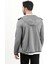 Erkek Fermuarlı Kapüşonlu Slim Fit Sweatshirt Füme - 24K 078 4