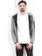 Erkek Fermuarlı Kapüşonlu Slim Fit Sweatshirt Füme - 24K 078 5