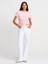 31816 Çift Katlı Büzgülü T-Shirt-Toz Pembe 4