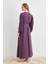 Kolları Piliseli Abaya - Leylak 3