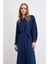 Kolları Piliseli Abaya - Indigo 2
