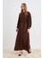 Kolları Piliseli Abaya - Kahve 1