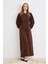 Kolları Piliseli Abaya - Kahve 2