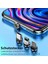3'ü 1 Arada Şarj Seti Manyetik Tak Çıkar Apple iPhone Ipod iPad Samsung Modelleri Lightning Usb-C Için Şarj Kablosu Gri 2.4A 100CM 2