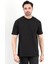 Erkek Bisiklet Yaka Pamuklu T-Shirt Siyah - 2610 1