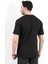 Erkek Bisiklet Yaka Pamuklu T-Shirt Siyah - 2610 4