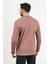 Erkek V Yaka Düğme Detaylı Dokulu Sweatshirt Koyu Bej - 5524 4