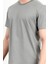Erkek Bisiklet Yaka %100 Pamuklu Basic T-Shirt Açık Haki - 2912 2