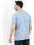 Erkek Bisiklet Yaka %100 Pamuklu Basic T-Shirt Mavi - 2912 4