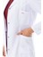 Spor Yaka Orta Boy Kadın Doktor Önlüğü Alpaka Kumaş Beyaz (BKO006) 4