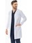Spor Yaka Uzun Boy Erkek Doktor Önlüğü Alpaka Kumaş Beyaz (BEO102) 4