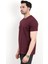 Erkek Bisiklet Yaka Basic %100 Pamuklu T-Shirt Bordo - 25Y 2735 3