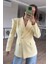 Sarı Belden Oturtmalı Premium Blazer Ceket 1