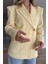 Sarı Belden Oturtmalı Premium Blazer Ceket 4