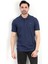 Erkek Polo Yaka Marka Baskılı Pamuklu T-Shirt Lacivert - 25Y 2061 1