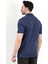 Erkek Polo Yaka Marka Baskılı Pamuklu T-Shirt Lacivert - 25Y 2061 4