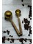 2'li Ahşap Saplı Ölçü Kaşığı 8 Ml- 25 ml Gold 1