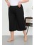 Kadın Büyük Beden Bürümcük Kapri 27561SIYAH 3