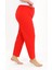 Kadın Pamuklu Büyük Beden Alt Pijama Kırmızı 27560 4