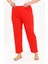 Kadın Pamuklu Büyük Beden Alt Pijama Kırmızı 27560 5