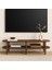 Kayın Masif Ahşap Oval Tv Ünitesi -160 x 38 cm – Modern 2 Katlı Raflı Tasarım Masif Tv Ünitesi 1