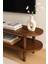 Kayın Masif Ahşap Oval Tv Ünitesi -160 x 38 cm – Modern 2 Katlı Raflı Tasarım Masif Tv Ünitesi 4