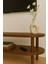 Kayın Masif Ahşap Oval Tv Ünitesi -160 x 38 cm – Modern 2 Katlı Raflı Tasarım Masif Tv Ünitesi 5