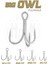 Big Owl Süper Anti-Rust Üçlü Kanca 1