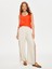 Resort Önü Yırtmaç Detaylı Viskon Keten Wide Leg Fit Pantolon S25PNT047 1