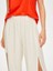 Resort Önü Yırtmaç Detaylı Viskon Keten Wide Leg Fit Pantolon S25PNT047 4