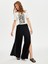 Resort Önü Yırtmaç Detaylı Viskon Keten Wide Leg Fit Pantolon S25PNT047 4