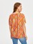 Eteği Sulu Çiçek Desen V Yaka Kısa Kol T-Shirt S25TSH102 5