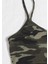 Kadın Kamuflaj Desenli Askılı Crop Top ve Şortlu Gecelik Takım 4