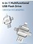 i71 64Gb. 4ü 1'Arada Usb+Type-C+İphone Lightning+Micro Flash Bellek Usb 3.0 Hızlı Tüm Telefon Tablet Bilgisayar İpad için Uygundur Minik Metal Sağlam Orjinal 9