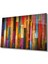 Renkli Ahşaplar Cam Tablo, Ev ve Ofis Duvar Dekoru Hediyelik Büyük Tablo Dayanıklı Cam 1