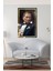 Atatürk Yapay Zeka Gerçek Cam Tablo , Modern Ev Ofis Salon Duvar Dekoru , Hediyelik Tablo 3