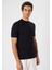 Jakarlı Beyaz Geniş Kalıp Günlük Kullanıma Uygun Nefes Alabilen Kumas Yapısı Bisiklet Yaka Boyfriend Örme Oversize T-Shirt 3