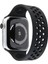 Apple Watch 38MM Ayarlı Delikli Silikon Kordon - Siyah-Siyah Zrnet 1